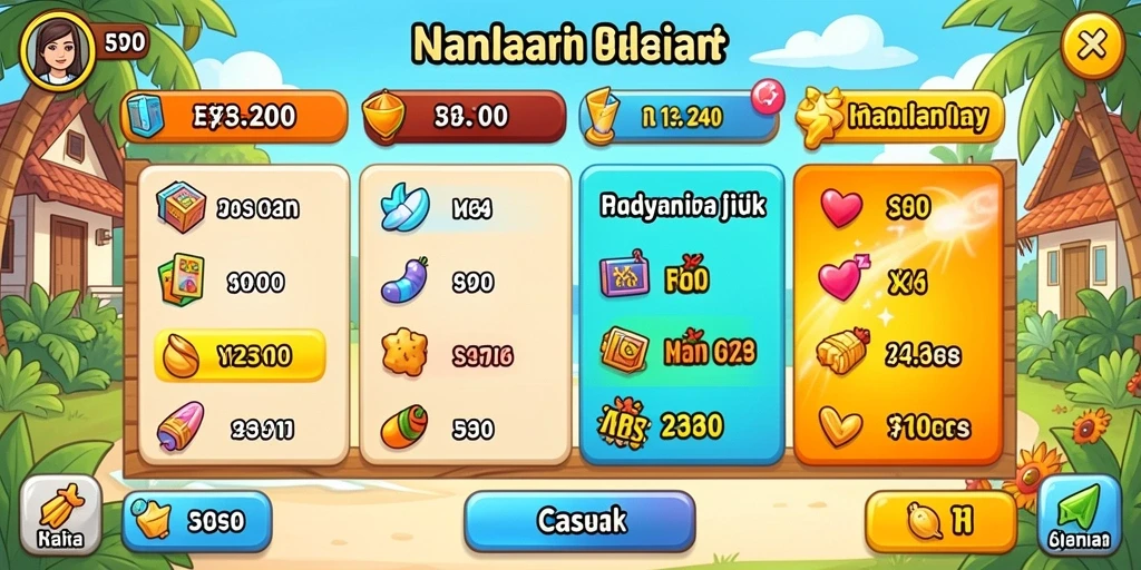 Tampilan antarmuka utama LUCKYDF yang menarik.